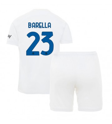 Inter Milan Nicolo Barella #23 Replika Babytøj Udebanesæt Børn 2023-24 Kortærmet (+ Korte bukser)
